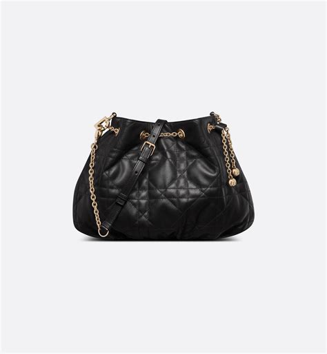 Medium Dior Ammi Bag Black Supple Macrocannage Lambskin